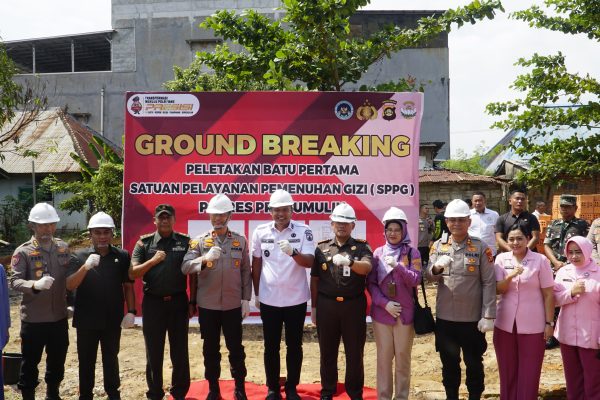 Wakapolda Sumsel Letakkan Batu Pertama Pembangunan Dapur SPPG Polres Prabumulih